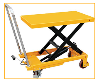 scissor lift table trolley